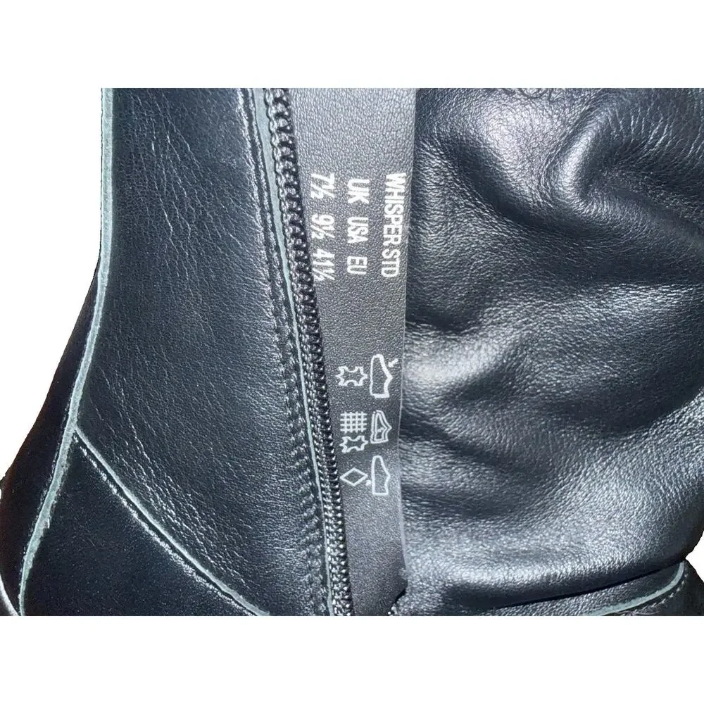 Hotter Whisper Black Leather Ankle Boots Women’s US 9.5 UK 7.5 Made England